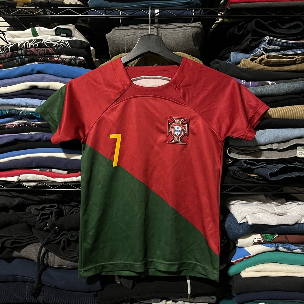 Red and Green Kids Short Sleeve Tee